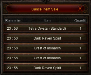 Cancel Item Sale