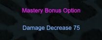 mastery bonus optioin