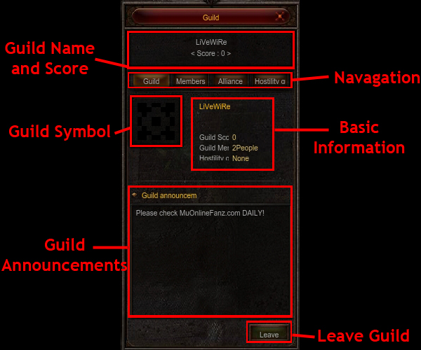 Guild System | MU Online Fanz